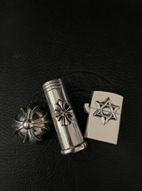 R disdain exclusively contributes 925 silver cross flower cylinder BAK J6 lighter lighter case
