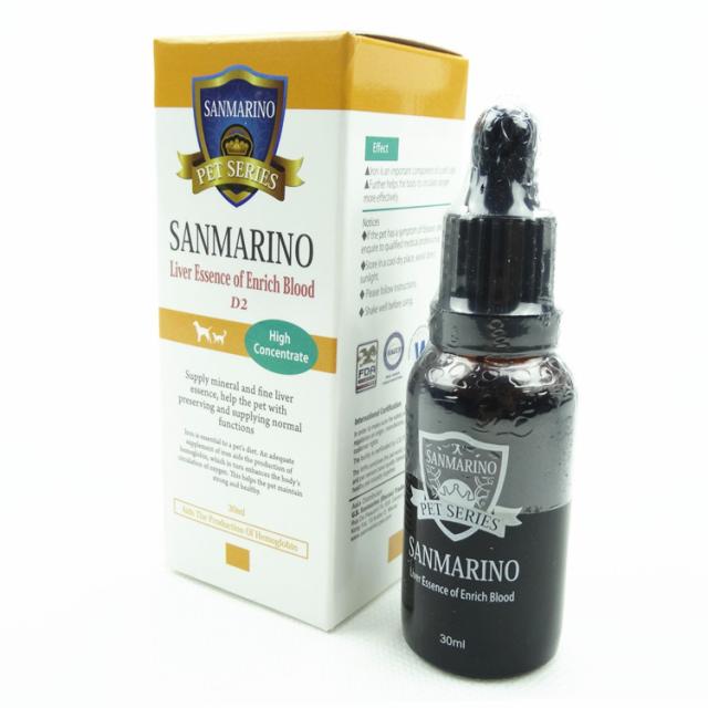San Marino Chó và mèo nhuộm máu San Marino Bệnh gan thiếu máu thúc đẩy quá trình giải độc chuyển hóa 30ML - Cat / Dog Health bổ sung sữa cho chó con bio milk