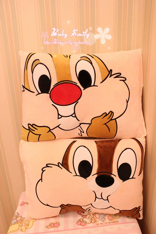 Miễn phí vận chuyển Chip n Dale Kiki Titi sóc chipmunk anh em phim hoạt hình đơn gối 0.18kg - Gối trường hợp gối tựa đầu giường