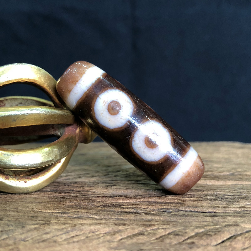 Tibet Mizong Tianzhu Three Eye Everest Beads Genuine to Pure Manao Yumyeu Pulp Oil Moisturizing and Clear 