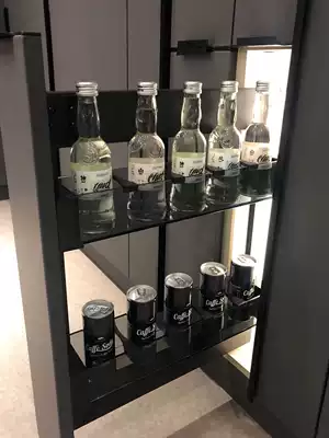 Pull basket kitchen integral cabinet 200 side dressing basket drawer type 250 narrow cabinet seasoning double-layer aluminum alloy storage rack