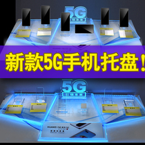 The new 5G mobile phone counter tray bracket backgammon body display rack OPPO Huawei rack support transparent Telecommunications