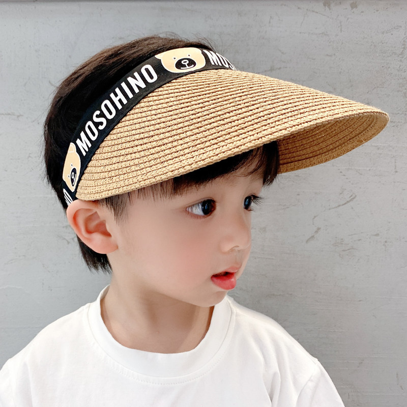 Ochoaly children sunscreen hat summer sun hat boy empty top hat girl sunhat straw hat cool hat summer
