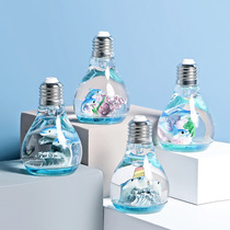 Marine animals waves dolphins water liquid decoration night lights creative flash bulbs desktop ornaments send boys