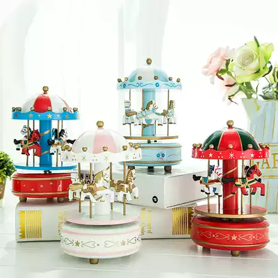 Merry-go-round music box Music Box ornaments creative students Christmas Children's Day to send girlfriends birthday gifts