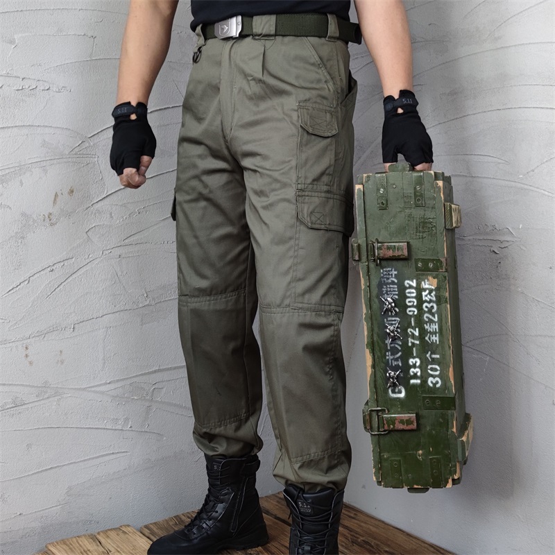 Climbing Tactical Pants Men Outdoor Plaid Fabric Clothing Pants Loose Wear and Combat Army Pants Multiple Pockets Sport Pants Men