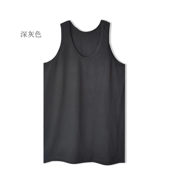 Xử lý áo vest nam 100% cotton Joker bình thường Áo vest không tay thoải mái