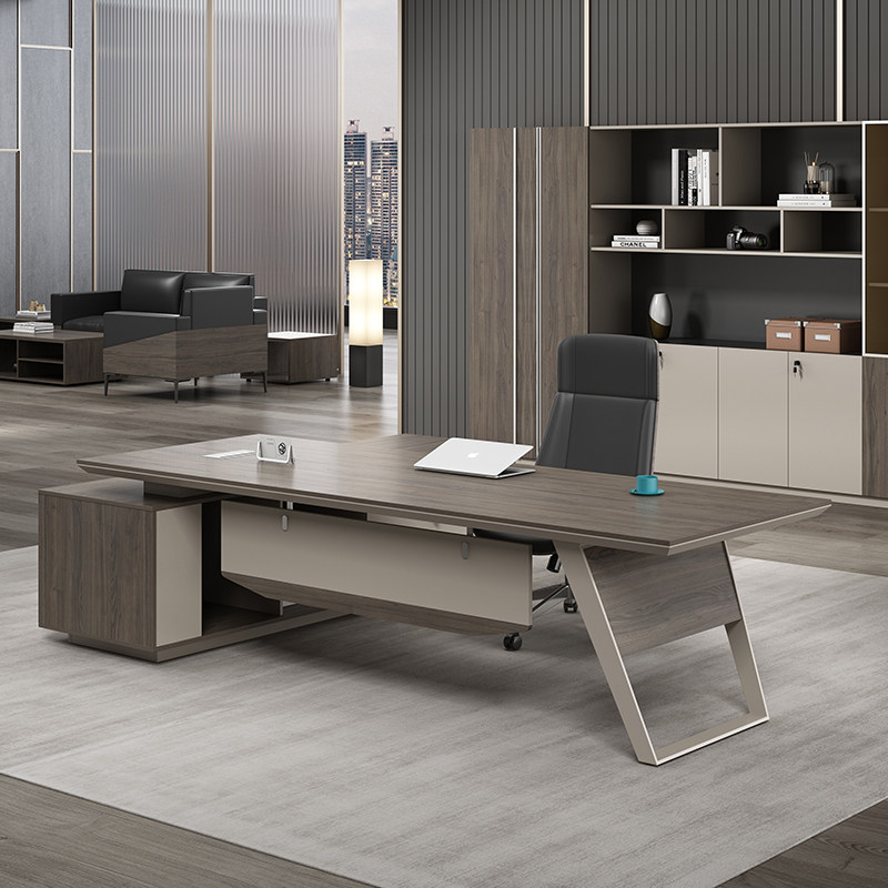 Light Extravaganza President Table Boss Desk Brief Brief Modern Single Walnuts Great Bandai Manager Office Office Innate