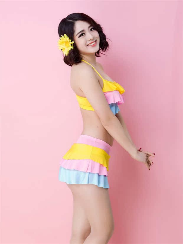 Bộ đồ bơi nữ mới chia tay 2017 Bộ đồ bơi bikini dễ thương tập hợp bộ đồ tắm suối nước nóng gợi cảm đồ bơi nữ dạng quần váy