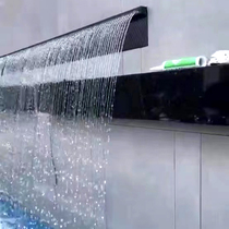 Customized rain curtain waterfall outlet garden stainless steel courtyard rockery water curtain landscaping water feature wall artificial overlapping water