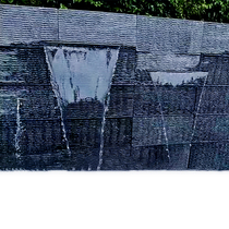 Stainless steel flow sink courtyard gardening fake landscape fish pond decoration landscaping flow wall water curtain wall outlet