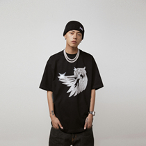 S45 (original 1807)diamond parrot print short-sleeved spring and summer new cotton trend round neck loose t-shirt men