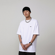 S45 (original 1807)summer basic section cotton crew neck tide brand short-sleeved black and white t-shirt men loose casual base