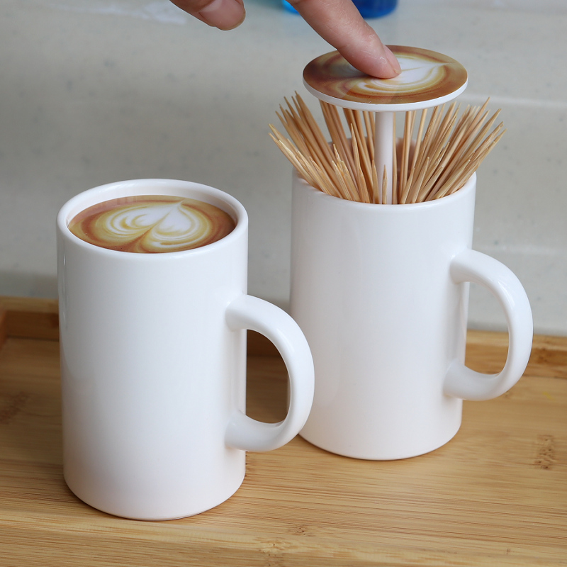 Net red toothpick box home dining room personality creative press coffee cup toothpick box simple automatic toothpick bucket cute
