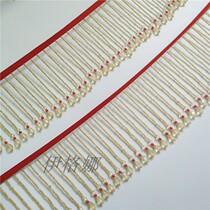 Recommended high quality Bride wedding dress curtain hat hat golden red water drop bead tassel lace direct sale