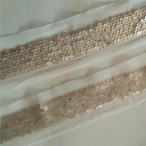 Machine embroidery beads sequin flip lace new shiny silver powder clothing matte row recommended light yellow factory direct sales