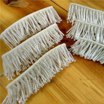 Caterpillar bag garment handmade jewelry shoes upper sling tassel beaded shoes flower factory direct White