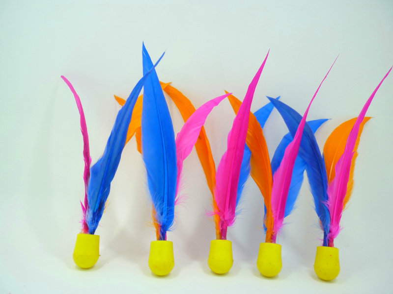 Long-haired board badminton high elastic rubber head high quality is not easy to break environmental protection color sanmao ball factory direct sales 10 pieces