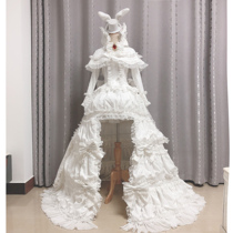 Little Knows Home Folds Hell Miku Colostrum Cos White Rabbit Gown Fancy Cosplay