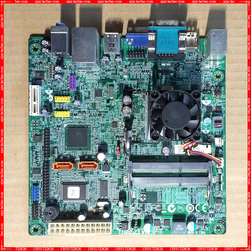 Original TIGD2-CI motherboard 17*17 IXT AtomD2 550 DDR3 VGA HDMI Industrial Control POS