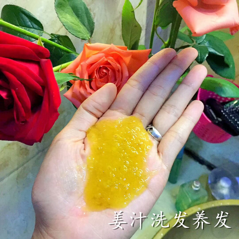 No silicone oil natural pure plant self-boiling ginger shampoo robust hair root anti-remove solid hair and hair gestation