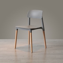 X Nordic creative classic fashion modern small household solid wood bedroom dining chair computer chair Leisure back chair