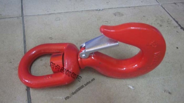 Promotion ring eye spiral crane cargo hook Lifting rotating crane sliding hook Steering universal hook 1-11 tons