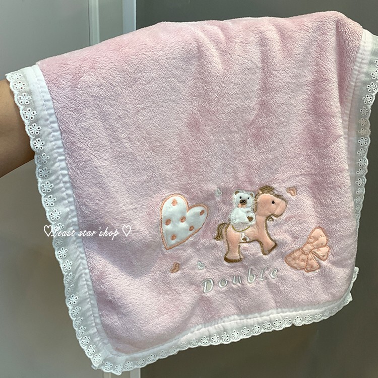 Pink Lace Pony Face Towel for Women, Cute Embroidered Bear Face Towel, Cartoon Absorbent Quick-Drying Bath Towel Pink Lace Pony Face Towel for Women, Cute Embroidered Bear Face Towel, Cartoon Absorbent Quick-Drying Bath Towel