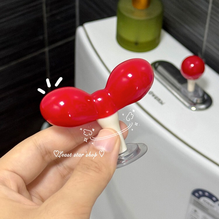 3D Bow Toilet Pusher for Long Nails, Cute Bathroom Toilet Lid Lifter for Women 3D Bow Toilet Pusher for Long Nails, Cute Bathroom Toilet Lid Lifter for Women