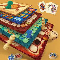 TOI Dragon and Treasure 20 Hop 1 Chess Classic Games Flying Dooking Snake Chess twenty All-in-one Child Toys