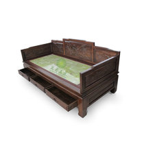 Jade bed Jade heating Luo Han bed electric bed solid wood Luohan bed multifunctional bed living room with single bed