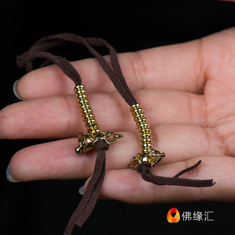 Buddha beads Hand beads Counter Brass Leather rope Brass counting beads (s)