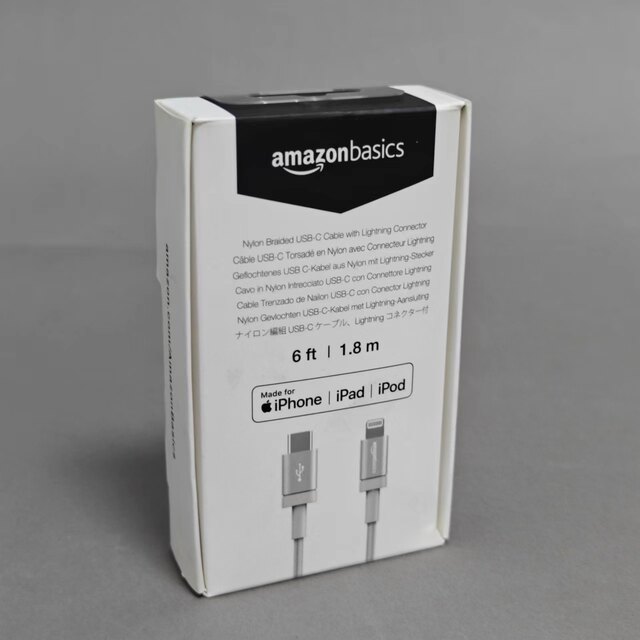 Amazonbasics data cable lingning interface MFI certified charging cable fast charging cable