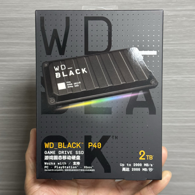 Chinese Version Wd/Western Digital P40 P50 D30 1t 2t Mobile Solid State Drive Game Disk Ssd