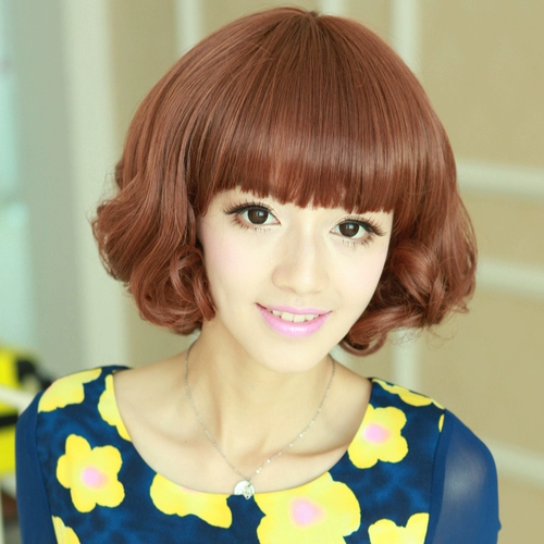 品秀 Демисезонный парик, кудрявая милая челка, придает объем