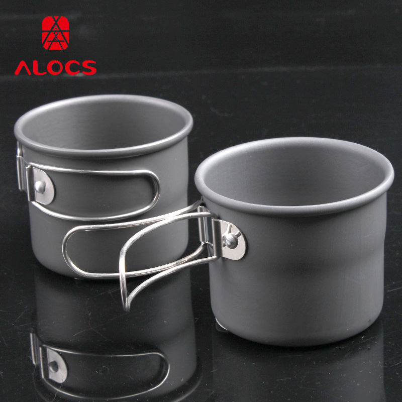 Alooke aluminum alloy folding water cup Teacup Outdoor portable camping barbecue cup tableware TW-402
