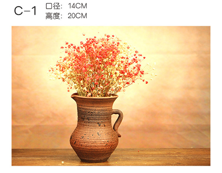 Bình hoa retro chèn hoa gốm đá bình hoa trang trí phòng khách cắm hoa sáng tạo cá tính thịt cũ cọc hoa - Vase / Bồn hoa & Kệ chậu cây trong nhà