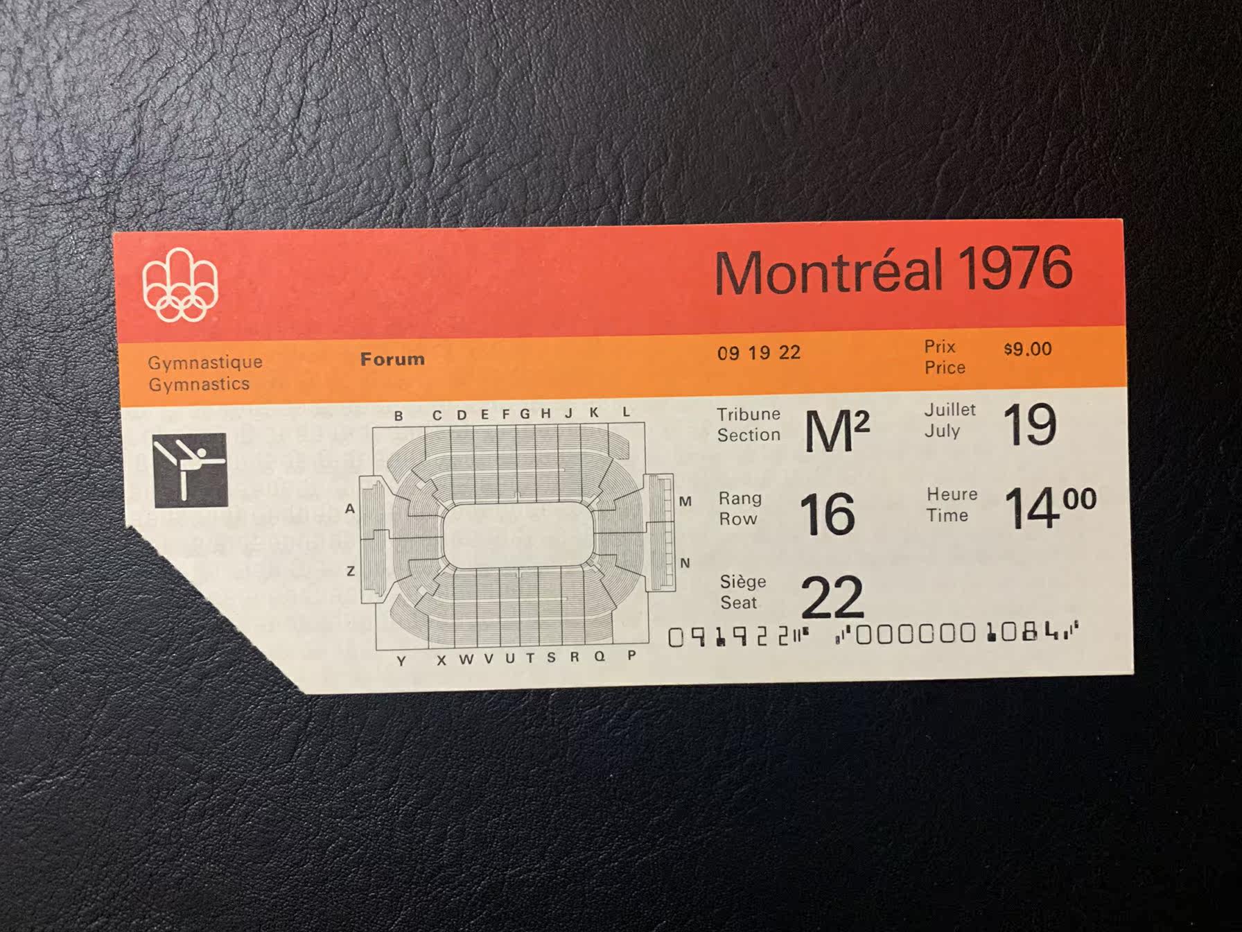 M02-2 1976 Montreal, Canada Summer Olympic Gymnastics Tickets