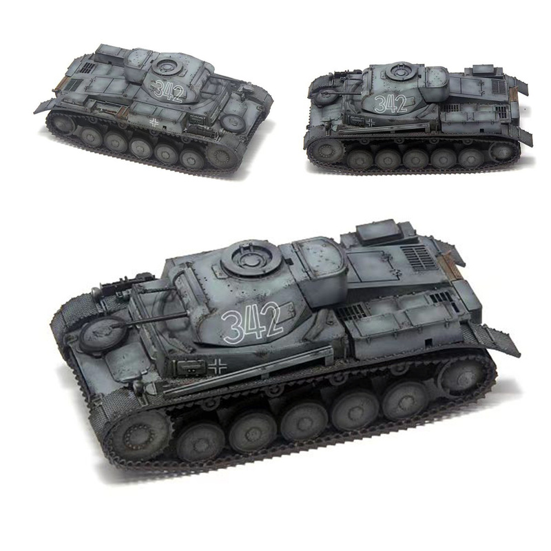 Quenched Finished Product 1/72 German Panzer Ii F Tank Gray Printed Finished Model Quenched Finished Product 1/72 German Panzer Ii F Tank Gray Printed Finished Model