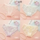 4 đồ lót nữ Nhật Bản cotton giữa eo sinh viên cô gái ngọt ngào dễ thương ren gợi cảm liền mạch hộp quà tặng - Giữa eo quần sịp nam