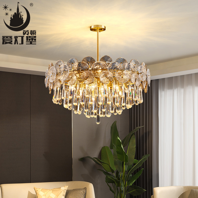Love Lightburg Lightroom All copper chandelier light luxury crystal after modern minimal creative dining room bedroom atmospheric Nordic lamps