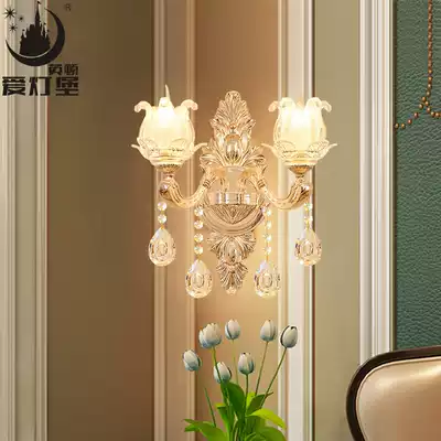 European crystal wall lamp modern simple European dining room warm luxury bedside lamp aisle corridor staircase bedroom lighting