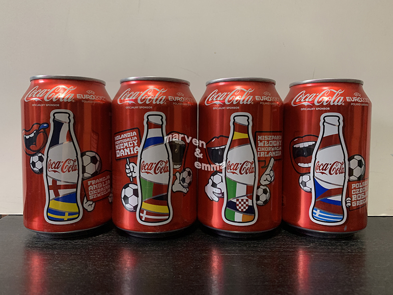 Poland Coca-Cola Collection 2012 Euro Cup Participating Countries Themed Commemorative Cans Collection