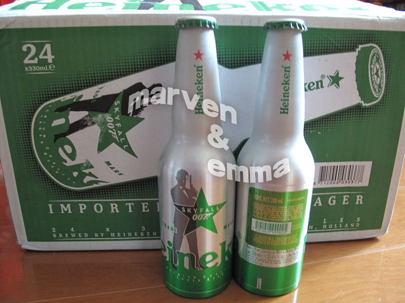 Mexican 007 movie theme commemorative aluminum bottle collection