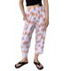 New floral plus fat plus size fat mm elastic casual mid-pants home loose slimming pants ເຈັດແປດ 200 ປອນ