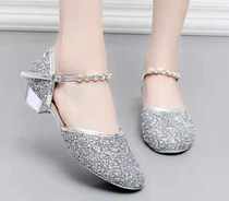 New style childrens Latin dance shoes with diamonds for girls and boys choir performance dancing shoes sandals indoor