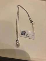 Mau Hokkaido m*ikimoto silver chain sub-pearl necklace