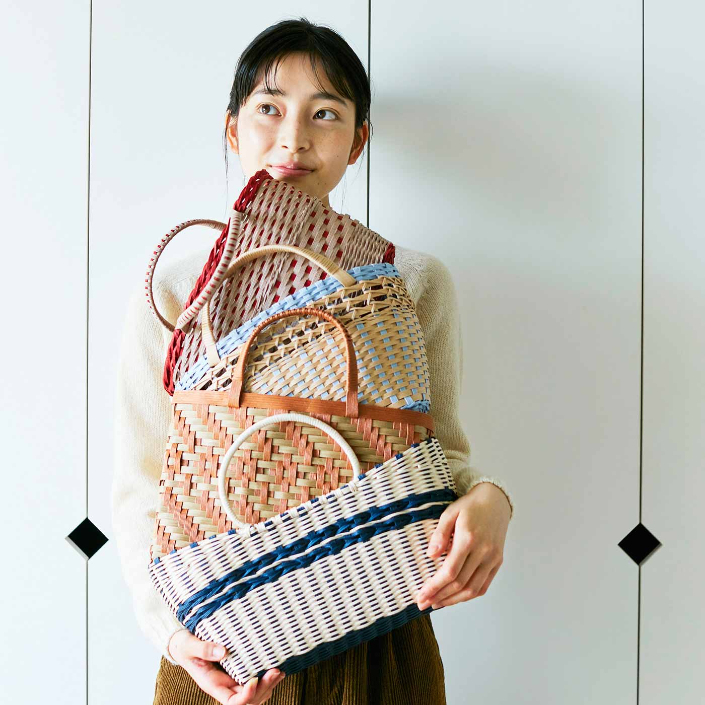 Felissimon Paper Rattan Basket for Storage Made with Weaving Lovers Material Kit 614040