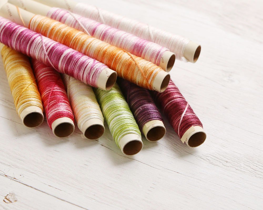 Japan Foxx genuine silk embroidered line fujix soie et Foxx genuine silk segment dyed 25 color 25 m