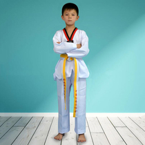 ATAK striped polyester cotton childrens taekwondo suit set long sleeve adult short sleeve show suit summer gym breathable Men